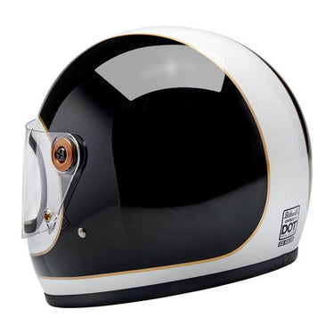Biltwell Gringo S 06 Helmet - Gloss White / Black Tracker - MOTOCCINO