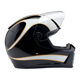 Biltwell Lane Splitter 06 helmet - white flames - MOTOCCINO