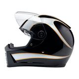 Biltwell Lane Splitter 06 helmet - white flames - MOTOCCINO