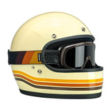 Biltwell Overland 2.0 Tri-Stripe Goggle - Brown G/R/B - MOTOCCINO