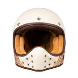 By City The Rock Helmet - White Red Stripes - MOTOCCINO