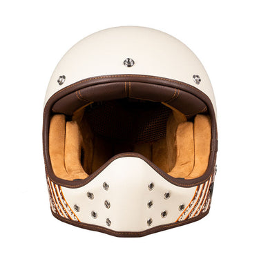 By City The Rock Helmet - White Red Stripes - MOTOCCINO