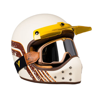 By City The Rock Helmet - White Red Stripes - MOTOCCINO
