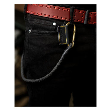 Trip Machine Braided Key Chain - Black - MOTOCCINO