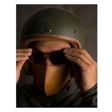 Trip Machine Face Mask - Vintage Tan - MOTOCCINO