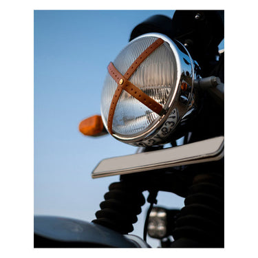 Trip Machine Headlight X - Vintage Tan Perforated - MOTOCCINO