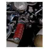 Trip Machine Leather Grip Wrap Set - Cherry Red - MOTOCCINO