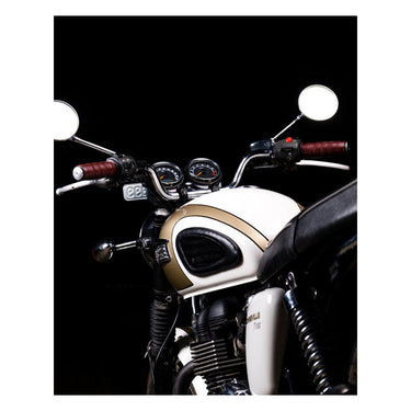 Trip Machine Leather Grip Wrap Set - Cherry Red - MOTOCCINO