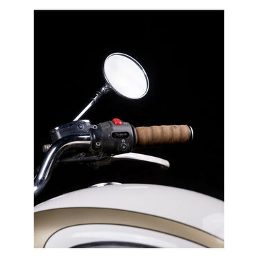 Trip Machine Leather Grip Wrap Set - Tobacco - MOTOCCINO