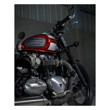 Trip Machine Mini Classic Leather Tank Pad Set - Black - MOTOCCINO