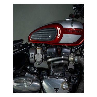 Trip Machine Mini Classic Leather Tank Pad Set - Black - MOTOCCINO