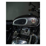 Trip Machine Mini Classic Leather Tank Pad Set - Black Suede - MOTOCCINO