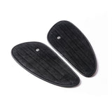 Trip Machine Mini Classic Leather Tank Pad Set - Black Suede - MOTOCCINO