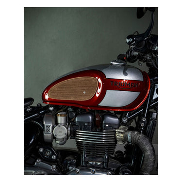 Trip Machine Mini Classic Leather Tank Pad Set - Tobacco Suede - MOTOCCINO