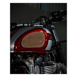 Trip Machine Mini Classic Leather Tank Pad Set - Tobacco Suede - MOTOCCINO