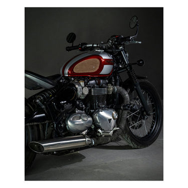 Trip Machine Mini Classic Leather Tank Pad Set - Tobacco Suede - MOTOCCINO