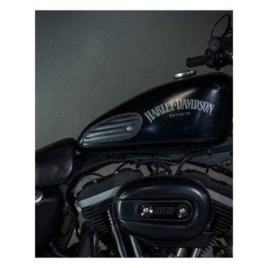 Trip Machine Mini Classic Leather Tank Pads - Black - MOTOCCINO