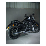 Trip Machine Mini Classic Leather Tank Pads - Black Suede - MOTOCCINO