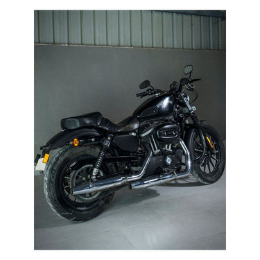 Trip Machine Mini Classic Leather Tank Pads - Black Suede - MOTOCCINO