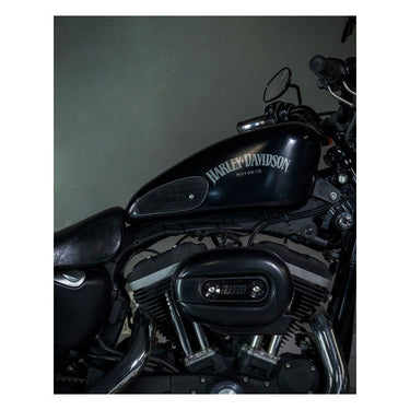 Trip Machine Mini Classic Leather Tank Pads - Black Suede - MOTOCCINO