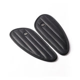 Trip Machine Mini Classic Leather Tank Pads - Black - MOTOCCINO