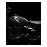 Trip Machine Mini Diamond Leather Tank Pad Set - Black - MOTOCCINO