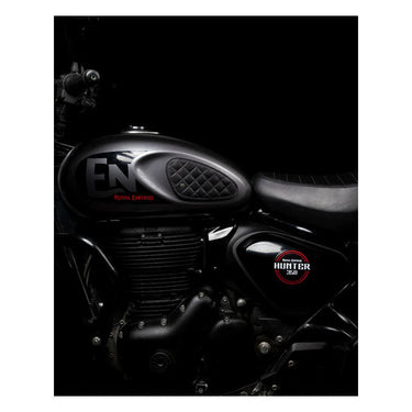 Trip Machine Mini Diamond Leather Tank Pad Set - Black - MOTOCCINO