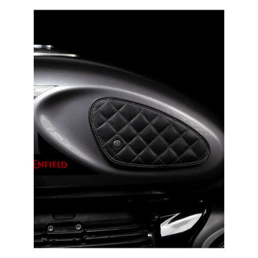 Trip Machine Mini Diamond Leather Tank Pad Set - Black - MOTOCCINO