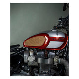 Trip Machine Mini Diamond Leather Tank Pad Set - Tobacco - MOTOCCINO