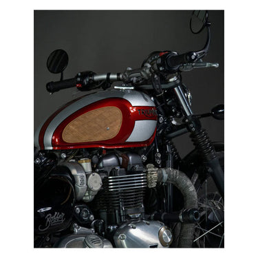 Trip Machine Mini Diamond Leather Tank Pad Set - Tobacco - MOTOCCINO