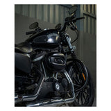 Trip Machine Mini Diamond Leather Tank Pads - Black Suede - MOTOCCINO