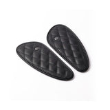 Trip Machine Mini Diamond Leather Tank Pads - Black - MOTOCCINO