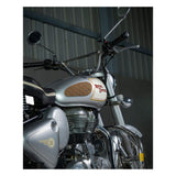 Trip Machine Mini Diamond Leather Tank Pads - Tobacco - MOTOCCINO