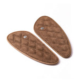 Trip Machine Mini Diamond Leather Tank Pads - Tobacco Suede - MOTOCCINO