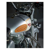 Trip Machine Mini Diamond Leather Tank Pads - Vintage Tan - MOTOCCINO