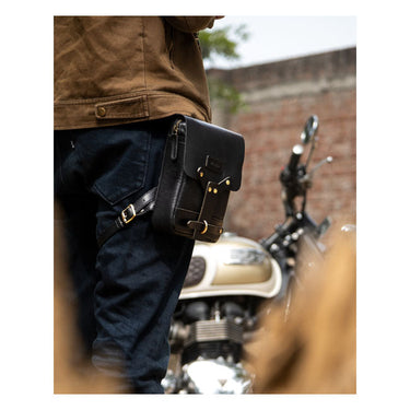 Trip Machine Thigh Bag - Black - MOTOCCINO