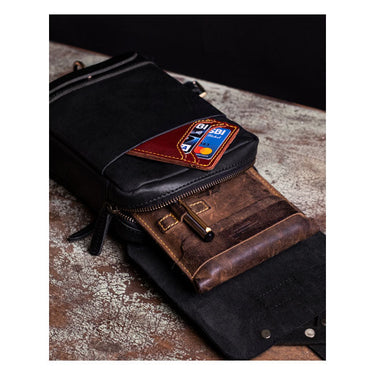 Trip Machine Thigh Bag - Black - MOTOCCINO