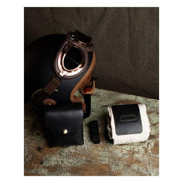 Trip Machine Trooper Helmet Bag - Black - MOTOCCINO