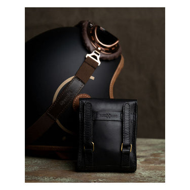 Trip Machine Trooper Helmet Bag - Black - MOTOCCINO