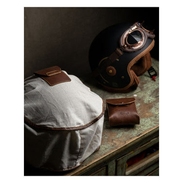 Trip Machine Trooper Helmet Bag - Cognac - MOTOCCINO
