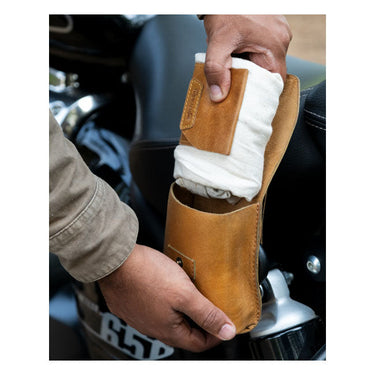 Trip Machine Trooper Helmet Bag - Vintage Tan - MOTOCCINO