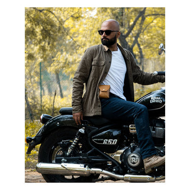 Trip Machine Trooper Helmet Bag - Vintage Tan - MOTOCCINO