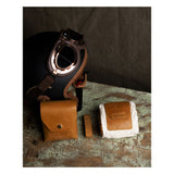 Trip Machine Trooper Helmet Bag - Vintage Tan - MOTOCCINO