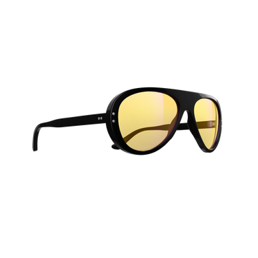 VALLON Moto Aviators Sunglasses - Black/Yellow - MOTOCCINO