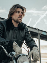 Age of Glory Rover Waxed Leather Gloves - Aged White - MOTOCCINO