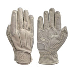 Age of Glory Rover Waxed Leather Gloves - Aged White - MOTOCCINO