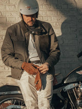 Age of Glory Rover Leather Gloves - Caramel Suede - MOTOCCINO