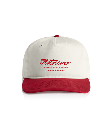 Motoccino Shop Cap - White and Red